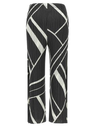 Pleats Please Issey Miyake Geometric Pleated Trousers - Gray