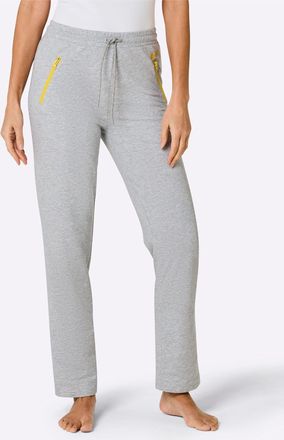 Feel Good Dehnbund-Hose FEEL GOOD, Damen, Gr. 36/38, Normalgr&ouml;ssen, grau (grau, meliert), 50% Baumwolle, 50% Polyester, gemustert, mehrfarbig, unifarben, Hosen 