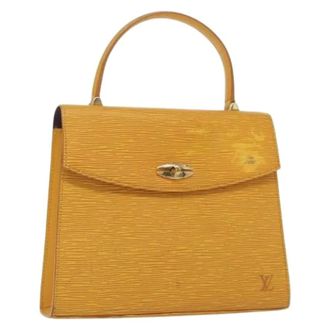 Louis Vuitton Tweedehands leren handtassen - Dames - Pre-owned - Geel - Maat: ONE Size Leer