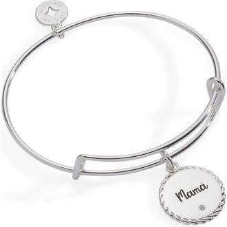 Alex and Ani Mam&aacute; Charm Bangle Bracelet in Silver at Nordstrom