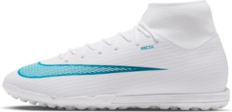 Nike Mens Mercurial Superfly Academy Turf High-Top Soccer Shoes in White | IO1494-102