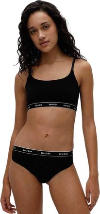 HUGO BOSS Hugo Gestreepte string voor dames (set van 3) (Zwart)