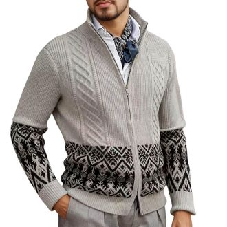 Generic 2026 Christmas Knitted Sweater Coat Long Sleeve Warm Winter Outwear Soft Textured Fabric Casual Button Front Elegant Design for Holiday Season and Dai