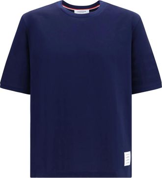 Thom Browne Jersey Ottoman 4-Bar Tee - Tops - Hombre - Azul - S