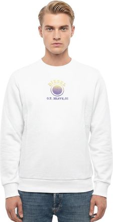 Diesel White Crew Neck Sweatshirt