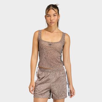 adidas Tanktop ADIDAS ORIGINALS AOP, Damen, Gr. XXL, earth strata, stone khaki, Obermaterial: 82% Polyester, 18% Elasthan, Tops Tanktop