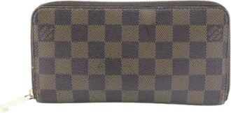 Louis Vuitton Pre-owned Wallets, male, Brown, Size: ONE SIZE Pre-owned Zippy Wallet Damier Long Wallet