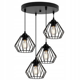OEM L&aacute;mpara Colgante De Alambre Negro L&aacute;mpara De Aluminio Led Para Loft