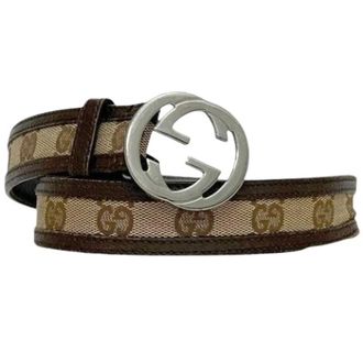 Gucci Pre-owned Belts, unisex, Multicolor, Size: ONE SIZE Pre-owned Vintage Canvas Belt