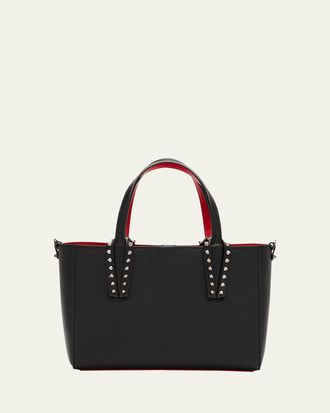 Christian Louboutin Cabata Mini Tote Bag in Leather with Spikes
