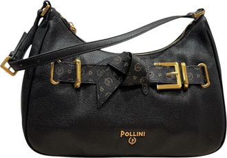 Pollini Shoulder Bag - Dames - Schoudertassen - Zwart - ONE Size - Leer - Tassen
