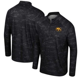 Colosseum Mens Colosseum Black Iowa Hawkeyes Carson Raglan Quarter-Zip Jacket at Nordstrom, Size Medium