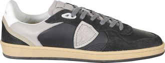 Philippe Model Veau Daim Noir Gris PGAL Low Leather Low-Top Sneakers
