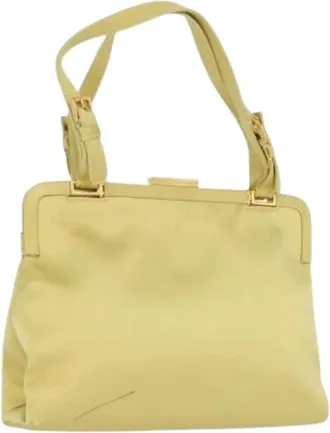 Prada Pre-owned Handbags, female, Yellow, Size: ONE SIZE Pre-owned Vintage Tote Bag