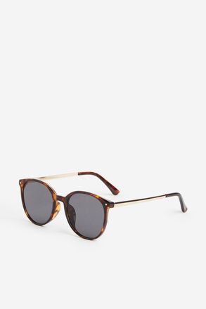 H&M Runde Sonnenbrille - Braun/Leopardenprint