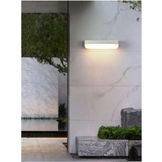 Trade Shop Trade Shop Traesio - Trade Shop - Applique Bianco Da Esterno 12w Luce Fredda 6500k Naturale 4000k Calda 3000k Es63