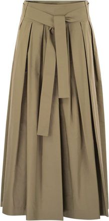 Max Mara Agiate - Pleated Cotton Skirt