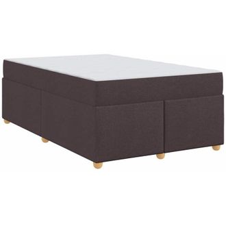 vidaXL Vidaxl - Estructura De Cama Con Colch&oacute;n Marr&oacute;n Oscuro 120 X 190 Cm Tela