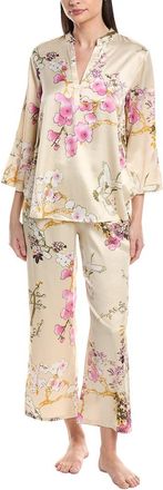 Natori 2Pc Sakura Satin Pajama Set