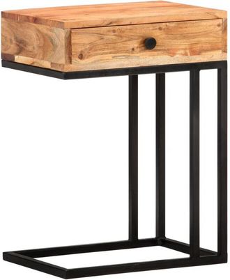 vidaXL Vidaxl - Mesa auxiliar forma de u madera maciza de acacia 45x30x61 cm