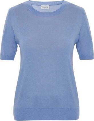 P.A.R.O.S.H. P.a.r.o.s.h., Truien & Vesten, Dames, Blauw, S, Wol, Blauwe Ronde Hals Trui