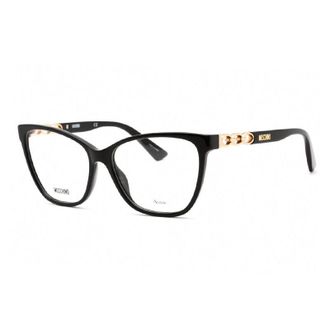 Moschino Eyeglasses Cat Eye Full Rim, Black Frame And Clear Demo Lenses Lens Mos588080700
