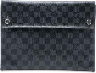 Louis Vuitton Pre-owned Womens Damier Graphite Alpha Pochette Gm - Dark Grey Textile - One Size