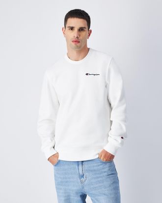 Champion Sweatshirt CHAMPION, Herren, Gr. XXL (60/62), weiss (wht), Sweatware, Obermaterial: 70% Baumwolle, 30% Polyester, unifarben, Rundhals, Sweatshirts Swe