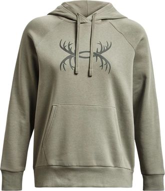 Under Armour (WMNS) Under Armour Rival Fleece Antler Hoodie Light Green 1380262-504