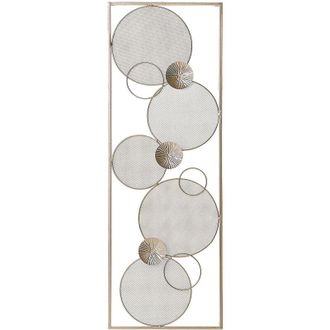 Beliani Beliani - Decoraci&oacute;n De Pared Arte De Pared De Metal Dorado Estilo Moderno Tungsten