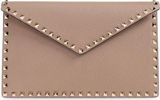 Valentino Garavani Clutch in Pelle Borchiata - - Bags - Donna - Rosa - ONE SIZE