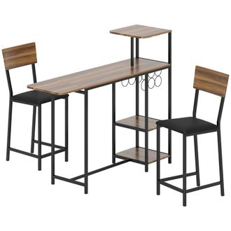 HOMCOM Conjunto de bar 140x40x116 cm marr&oacute;n