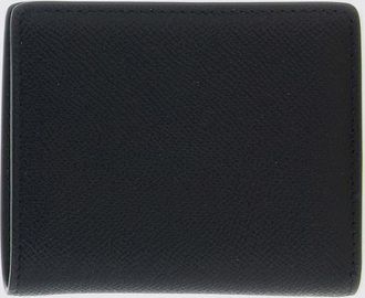 Maison Margiela Portafoglio bifold in pelle a grana con logo Four Stitches