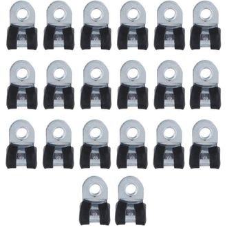 OEM Paquete De 20 Abrazaderas De Manguera En Forma De R De Acero Inoxidable Con Revestimiento De Goma Para Tuber&iacute;as O Cables De Acero - 12 Mm -crezuo