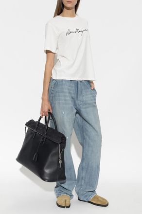 Maison Margiela Vintage-effect Jeans, Womens, Blue