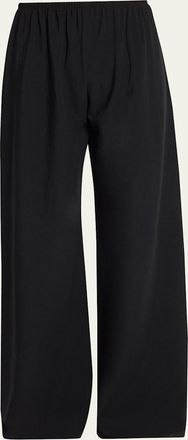 The Row Gala Wool Wide-Leg Pull-On Pants
