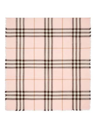 Burberry reversible checked scarf - unisex - Wool/Silk - OS - Pink