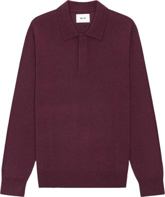 Nn.07 Emerson Polo - Heren - Polos - Rood - XL - Wol - Tops