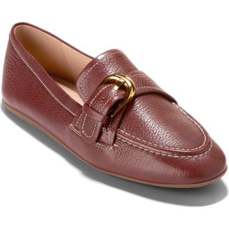 Cole Haan Grand Ambition Alette Buckle Loafer in Mahogany Tumbled Leather at Nordstrom, Size 8.5