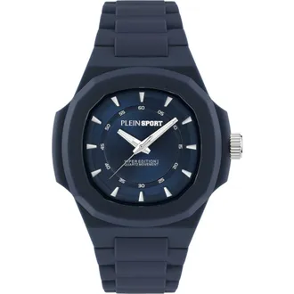 Plein Sport Viper I Silicone Band Watch, 42mm in Blue at Nordstrom Rack
