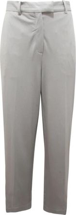 Circolo 1901 Fd 3394 Premium Piquet Broek - Dames - Straight fit broeken - Grijs - L - Katoen - Broeken