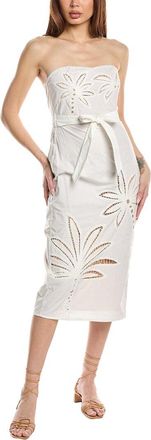 Hemant & Nandita Eyelet Waist Tie Midi Dress