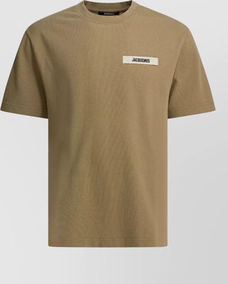 Jacquemus gros grain detail crew neck t shirt