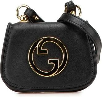 Gucci Pre-owned Cross Body Bags, female, Black, Size: ONE SIZE Pre-owned Leather wallets