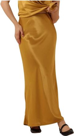 Circle Of Trust Gouden Maxi Rok Monroe Stijl - Dames - Maxi Rokken - Geel - L - Rokken