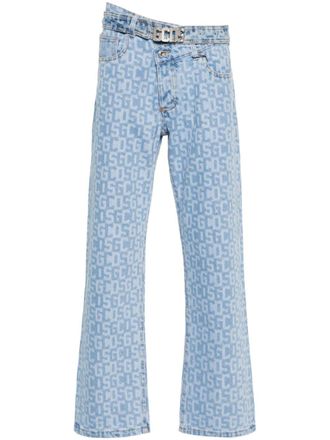 GCDS Jeans con stampa - Blu
