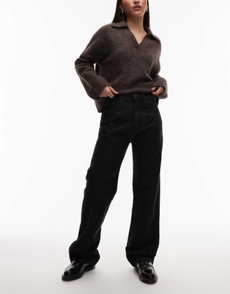 CAT CAT - WWR - Jeans 5 tasche ampi neri-Nero