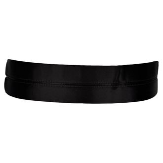 Lanvin Pre-owned Womens Wide Waist Belt in Black Satin - One Size