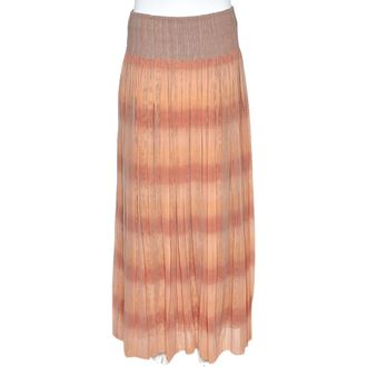 Roberto Cavalli Pink & Animal Printed Silk Layered Maxi Skirt