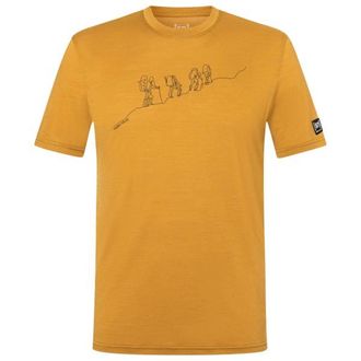 super.natural Hiking Tee Merinoshirt f&uuml;r Herren | orange/gelb